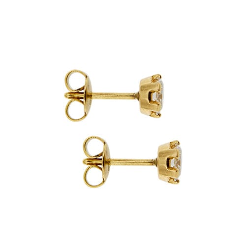 Boucles d'oreilles Boucles d’oreilles point lumière en or jaune 18 carats et diamants 0,76 ct 58 Facettes 19444