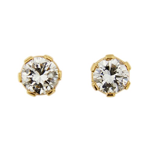 Boucles d'oreilles Boucles d’oreilles point lumière en or jaune 18 carats et diamants 0,76 ct 58 Facettes 19444