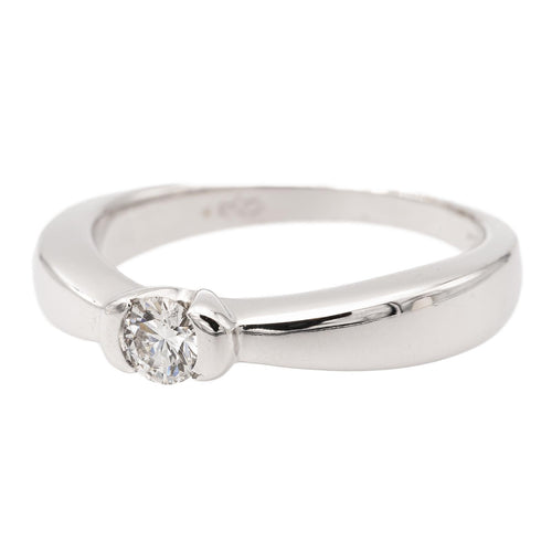 Bague 53 Balmain - Bague solitaire en or blanc 18 carats et diamant 58 Facettes 1950052CN