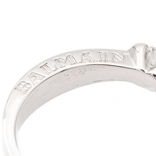 Bague 53 Balmain - Bague solitaire en or blanc 18 carats et diamant 58 Facettes 1950052CN