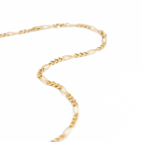 Collier Collier maille Figaro en or jaune 18 carats 58 Facettes 1963710CN