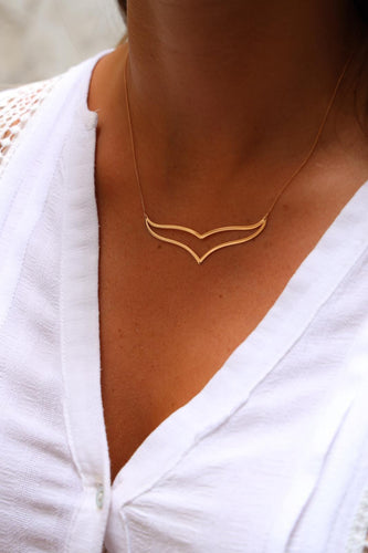 Collier Ginette NY Wise - Collier en or rose 18 carats motif ailes 58 Facettes 1964453CN