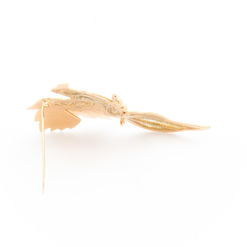 Broche Broche oiseau filigrané en or jaune 18 carats 58 Facettes 1969280CN