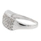 Bague 54 Bague en or blanc 18 carats pavée de diamants 58 Facettes 1969291CN