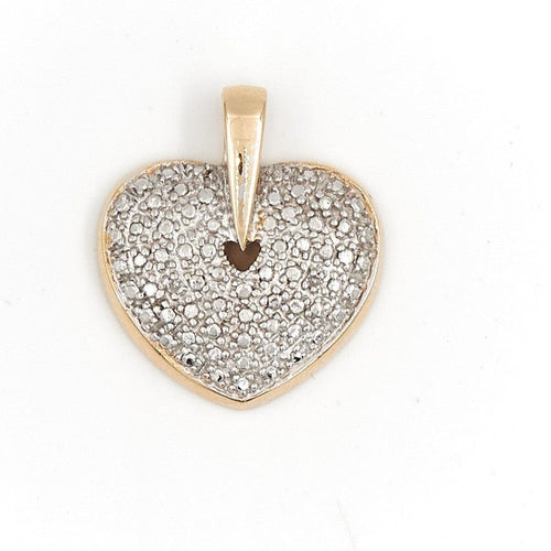 Pendentif Pendentif Coeur Or jaune, Or blanc Diamant 58 Facettes 1969296CN