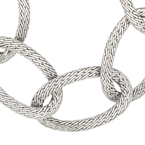 Bracelet Bracelet à grands maillons ovales en or blanc 18 carats 58 Facettes 1969297CN