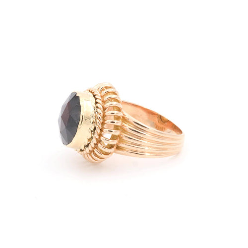 Bague 53 Bague vintage en or jaune 18 carats et grenat taille briolette 58 Facettes 1969314CN