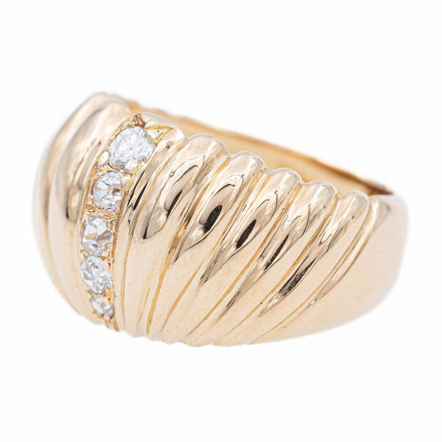 Bague 51 Bague en or jaune 18 carats et diamants 0,42 ct 58 Facettes 1980541CN