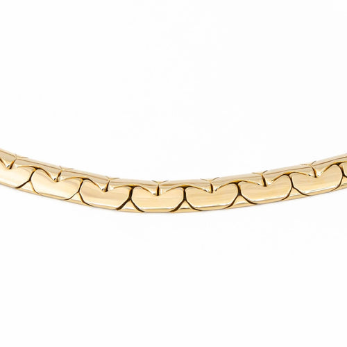 Collier Collier maille haricot en or jaune 18 carats 58 Facettes 1980684CN