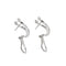Boucles d'oreilles Boucles d’oreilles en V en or blanc 18 carats et diamants 58 Facettes 19833