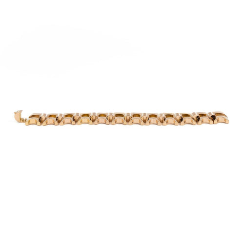 Bracelet Bracelet Tank en or rose 18 carats 58 Facettes 1984296CN