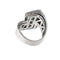 Bague 55 Bague Onde - Bague en or blanc 18 ct et diamants 58 Facettes 19851