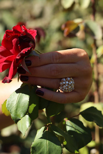 Bague 49 Bague cocktail en or jaune 18 carats et diamants 58 Facettes 1986228CN