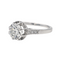 Bague 57 Bague solitaire - diamant en or blanc 18 carats et platine 58 Facettes 1986229CN