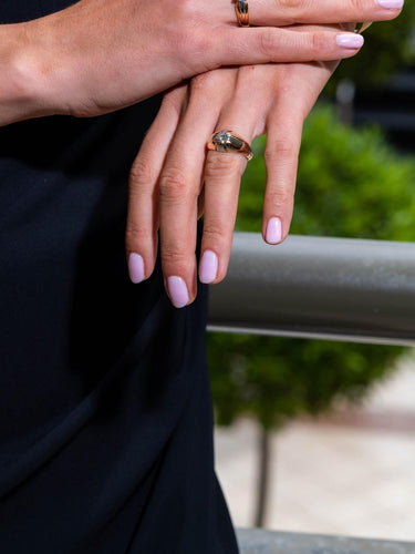 Bague 57 Bague solitaire tank en or jaune 18 carats et platine 950 avec diamant 58 Facettes 1986230CN