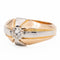 Bague 57 Bague solitaire tank en or jaune 18 carats et platine 950 avec diamant 58 Facettes 1986230CN