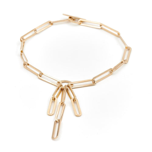 Collier Collier à grands maillons ovales en or jaune 18 carats 58 Facettes 1987601CN