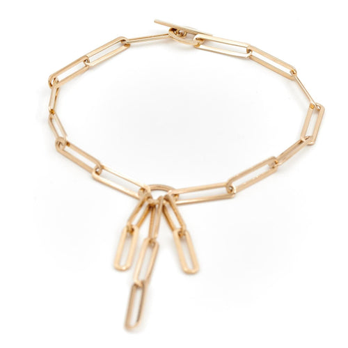 Collier Collier à grands maillons ovales en or jaune 18 carats 58 Facettes 1987601CN