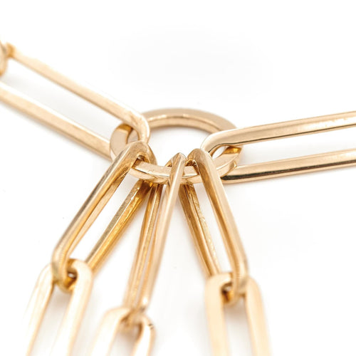 Collier Collier à grands maillons ovales en or jaune 18 carats 58 Facettes 1987601CN