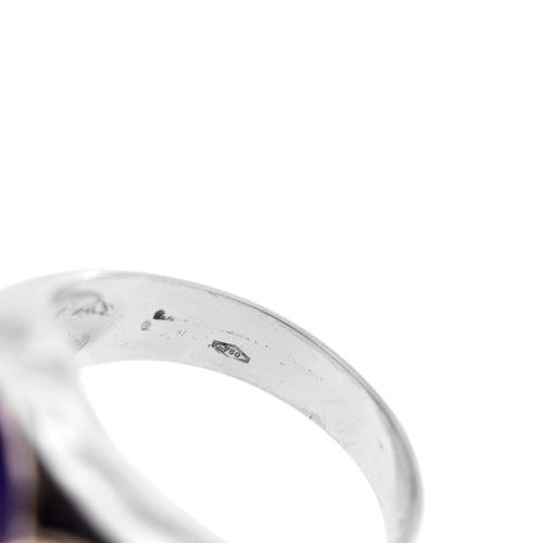 Bague 56 Bague en or blanc 18 ct avec iolite et diamants 58 Facettes 19954