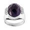 Bague 56 Bague en or blanc 18 ct avec iolite et diamants 58 Facettes 19954