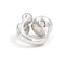 Bague 49 Bague trilogie en or blanc 18 carats, diamants et calcédoine 58 Facettes 1996141CN