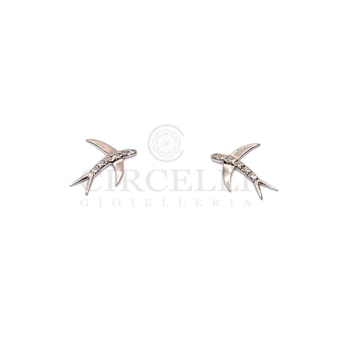 Boucles d'oreilles Boucles d'oreilles hirondelles en or blanc 18k 58 Facettes 47299474
