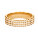 Ring 55 Yellow gold ring with diamonds 58 Facettes DV0624-15