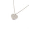 Collier Collier Coeur pavage diamants or blanc 58 Facettes