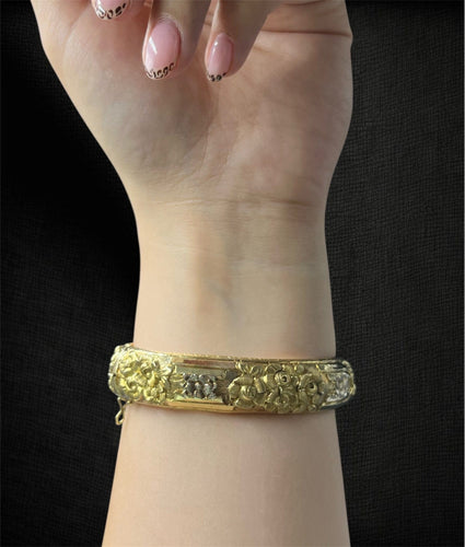 Bracelet Bracelet rigide - Or jaune 18K, technique Pforzheim 58 Facettes