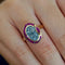 Bague 55 Bague rubis diamants or rose 58 Facettes