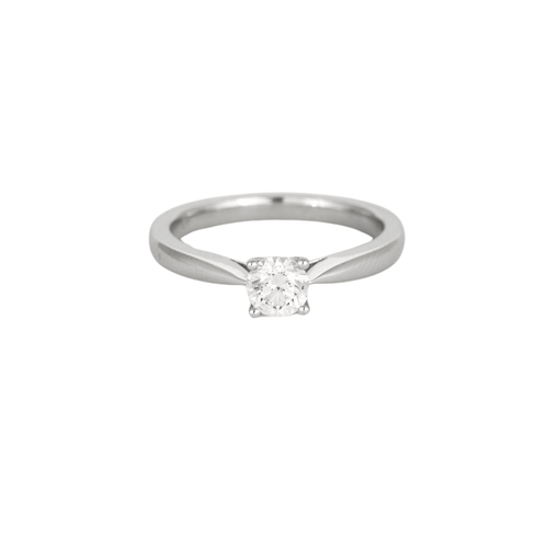 Bague 54 Solitaire or blanc diamant 58 Facettes 3121118