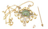 Collier Belle Époque - Collier et broche en or jaune 18K, platine, diamants et perles 58 Facettes 20198-0036