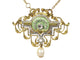 Collier Belle Époque - Collier et broche en or jaune 18K, platine, diamants et perles 58 Facettes 20198-0036