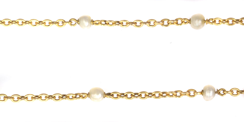 Collier Belle Époque - Collier et broche en or jaune 18K, platine, diamants et perles 58 Facettes 20198-0036