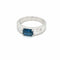 Bague 55 Bague Art déco en or blanc 18 ct saphir et diamants 58 Facettes