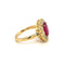 Bague 56 Bague cluster en or rose 18 carats rubis et diamants 58 Facettes