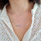 Collier Collier barrette saphirs multi couleur diamants or rose 58 Facettes