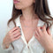 Collier Collier barrette saphirs multi couleur diamants or rose 58 Facettes