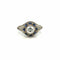 Bague Art déco - Bague filigranée en or blanc 18k, diamant 0,80 ct et saphirs 58 Facettes