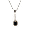 Collier Pendentif collier - Saphir coussin 3 ct et diamants en or 18k 58 Facettes