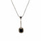 Collier Pendentif collier - Saphir coussin 3 ct et diamants en or 18k 58 Facettes