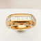 Bague 55 Bague en or jaune 750 avec diamants baguette et brillants 58 Facettes 2668