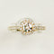 Bague 52.5 Bague halo en or jaune 18 carats avec diamants 58 Facettes 2952