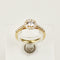 Bague 52.5 Bague halo en or jaune 18 carats avec diamants 58 Facettes 2952