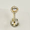 Bague 52.5 Bague halo en or jaune 18 carats avec diamants 58 Facettes 2952