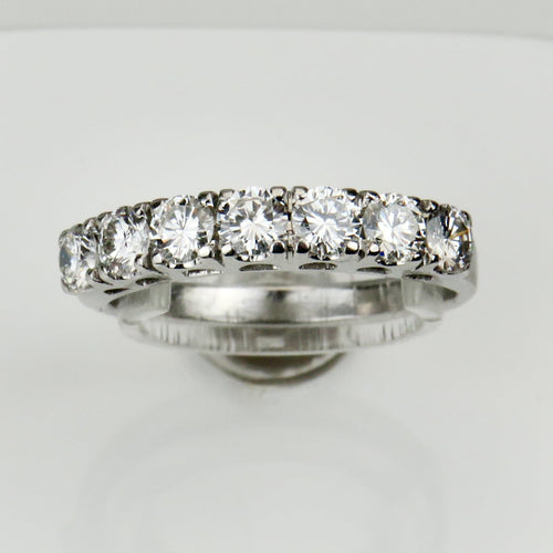 Bague 53.5 Bague demi-alliance en or 14 carats avec diamants taille brillant 58 Facettes 2964