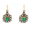 Boucles d'oreilles Art déco - Boucles d’oreilles pendantes en or blanc 18k, émeraudes colombiennes et diamants 58 Facettes
