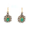 Boucles d'oreilles Art déco - Boucles d’oreilles pendantes en or blanc 18k, émeraudes colombiennes et diamants 58 Facettes