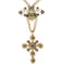 Pendentif Pendentif croix géorgien en or jaune 18K et diamants 58 Facettes 20240-0285